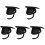 5Pcs Graduation Caps for Adults Black Polyester with Adjustable Tassel 1
