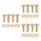 42Pairs Golden Copper Rivets for Handles Secure DIY Fixing 6