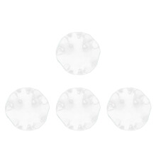 4Pcs Transparent Glass Aromatherapy Dish Wavy Design Wax Burner Tray