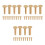 42Pairs Golden Copper Rivets for Handles Secure DIY Fixing 8