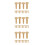 42Pairs Golden Copper Rivets for Handles Secure DIY Fixing 9