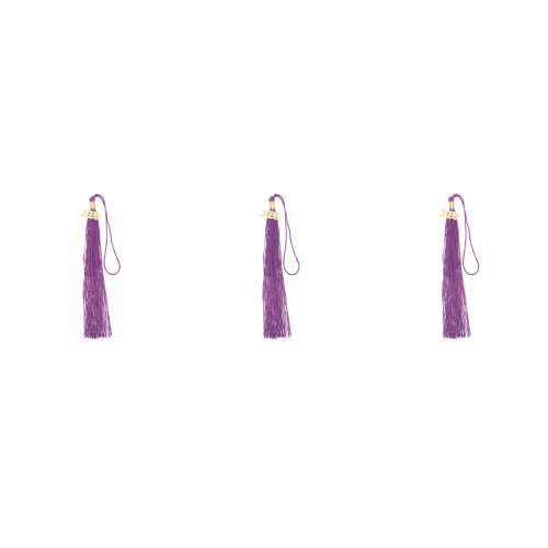 3Pcs Purple Graduation Accessories Tassels with Sturdy Polyester