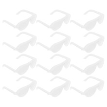 50Pcs White Plastic Mini Doll Sunglasses Stylish Eyeglasses for Kids