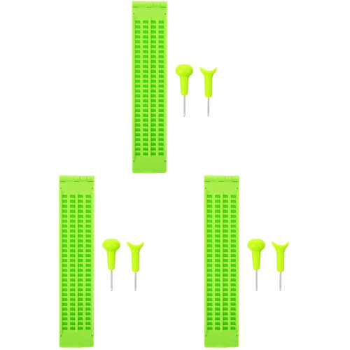 3Sets Sturdy Green Plastic Braille and Stylus for Easy Writing