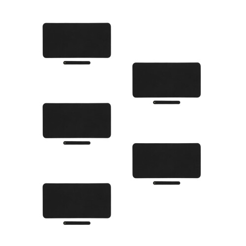 5Pcs Scratch-Resistant Large Black Mouse Pads with Keyboard Desk Mat