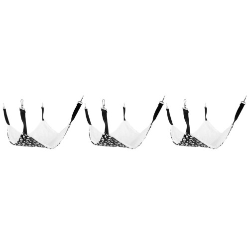 3Pcs Black Cat Sleeping Bed Breathable Double-Sided Hanging Hammock 2