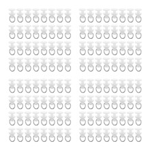 400Pcs Plastic Curtain Track Hooks White for Ceiling and Room Dividers