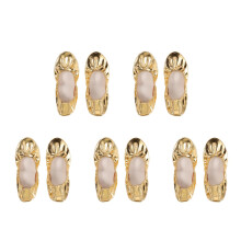 5Pairs Professional Golden Ballet Shoes for Women Soft Flexible Sole