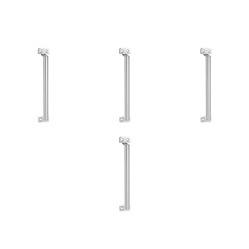 4Pcs Silver Stainless Steel Drawer Pulls Ergonomic Cabinet Handles 3713135336698
