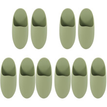 10Pcs Silicone Toothbrush Holder Wall Mount for Bathroom Storage Green