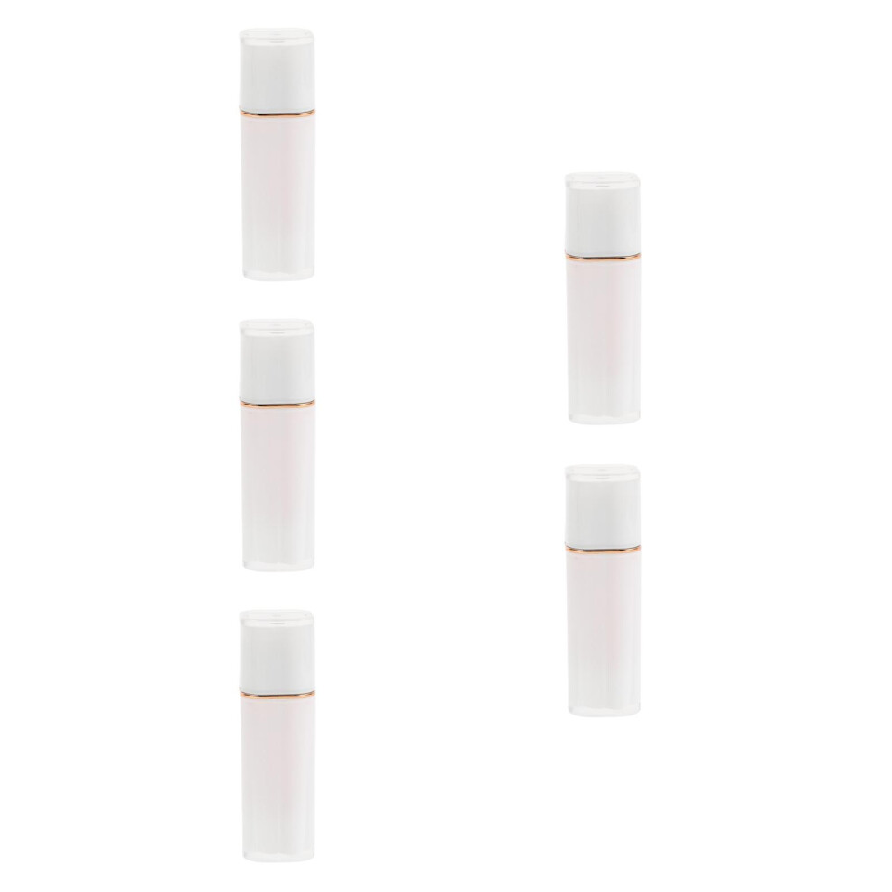 Vaguelly 5Pcs Refillable White Lipstick Tubes Durable Pp Portable Makeup Tubes