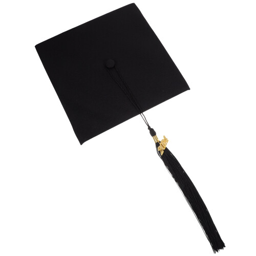 5Pcs Graduation Caps for Adults Black Polyester with Adjustable Tassel 1