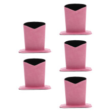 5Pcs Multifunctional Pink Fabric Glasses Stand Organizer for Desk Use
