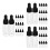 60Pcs Compact Black Sample Vial Bottles with Dropper Cap 8