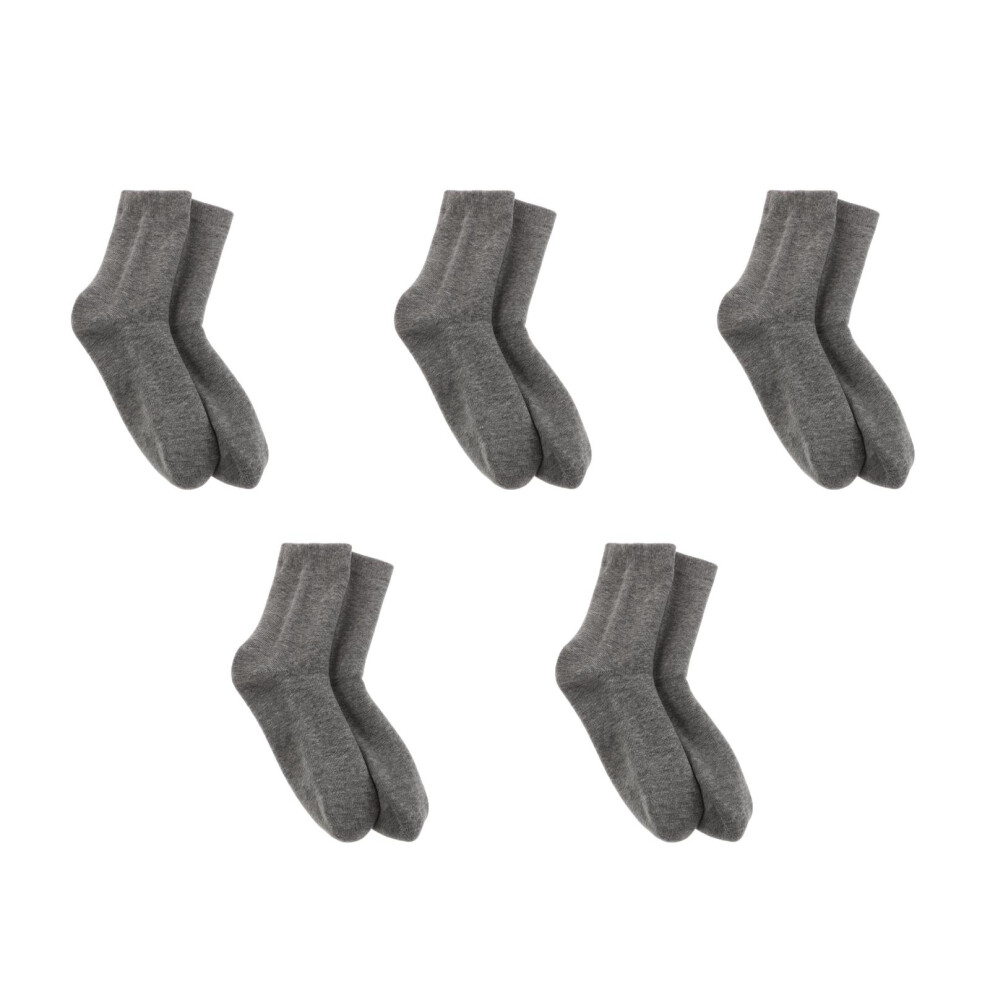 Villcase Grey 5Pairs Knitted Gel Socks For Moisturizing Feet And Fatigue Relief