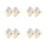 8Pcs Golden Hat Travel Case with Clear Window Foldable Hat Organizer 8