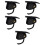 5Pcs Graduation Caps for Adults Black Polyester with Adjustable Tassel 7