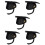 5Pcs Graduation Caps for Adults Black Polyester with Adjustable Tassel 8