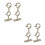 4Pcs Silver Alloy Double Curtain Rod Brackets Adjustable Corner Mounts 1