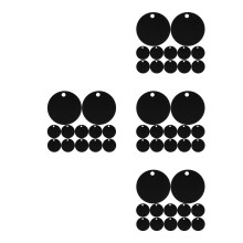100Pcs Black Aluminum Dog Name Tags Blanks for DIY Pet Identification