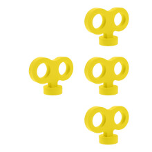 4Pcs Playful Yellow Eva Sponge Car Stickers Universal Exterior Decor