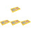 4Sets Impact-Resistant Yellow Plastic Chess Board for Kids Play 1