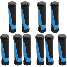 5Pairs Blue Rubber Cycling Handlebar Grips Soft Shockproof Bike Covers