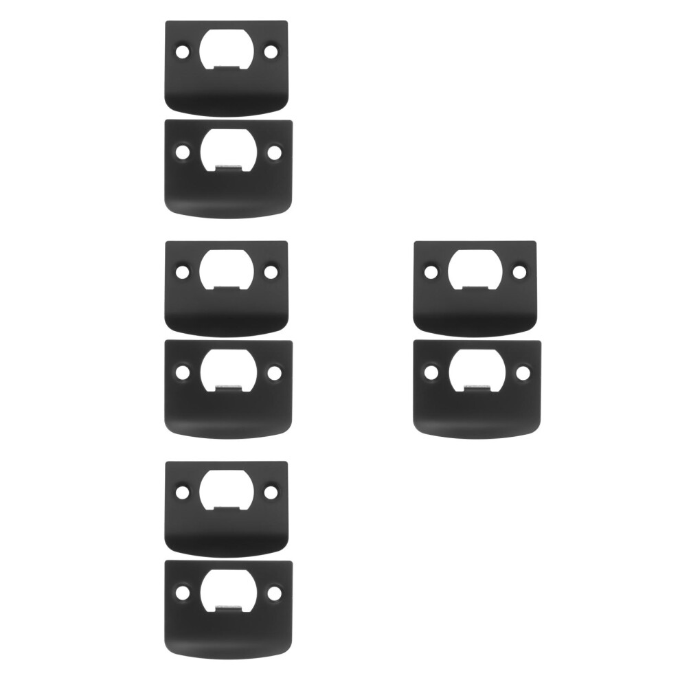 8Sets Black Metal L-Shaped Corner Brackets For Shelf And Door Support 3713122747919