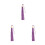 3Pcs Purple Graduation Accessories Tassels with Sturdy Polyester 5