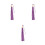 3Pcs Purple Graduation Accessories Tassels with Sturdy Polyester 8