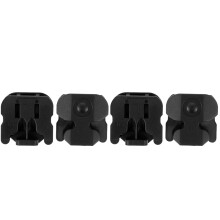 2Pairs Black Plastic Shoe Lace Buckles Lazy No-Tie Lace Fastener Clips