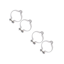 4Pcs Steel Bike Wire Clips Silver Durable Cable Clamp Tool for Cycling
