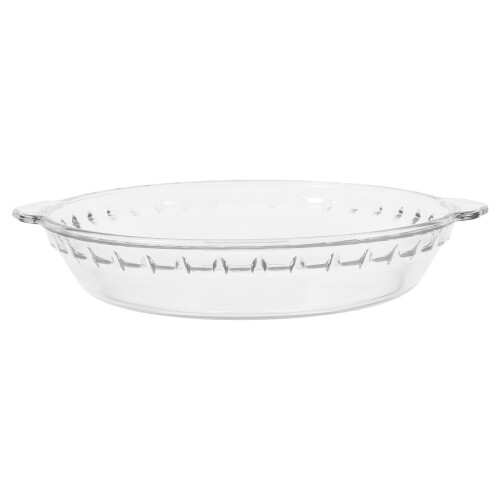 4Pcs Durable Glass Pie Plates for Baking Steaming Clear Snack Trays 1