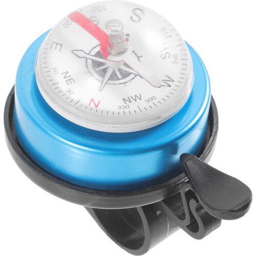 2Pcs Portable Sky-Blue Bike Bell Multi-Function Alloy Cycling Bell 1