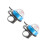 2Pcs Portable Sky-Blue Bike Bell Multi-Function Alloy Cycling Bell 3