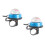 2Pcs Portable Sky-Blue Bike Bell Multi-Function Alloy Cycling Bell 5