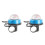 2Pcs Portable Sky-Blue Bike Bell Multi-Function Alloy Cycling Bell 6
