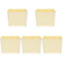 5Pcs Light Yellow PP Paint Brush Washer Compact Portable Water Bucket