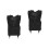 2Pcs Large Capacity Black Foldable Trolley Bags with Smooth Wheels 5