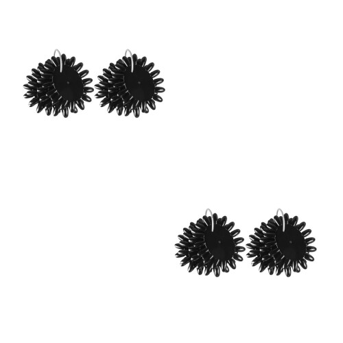 4Sets Black Nail Fan Display Cards for Color Practice