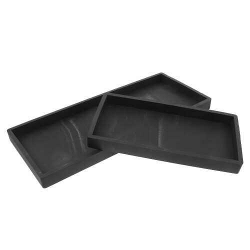6Pcs Creative Silicone Sink Tray Black Kitchen Vanity Sponge Storage 2
