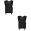 2Pcs Large Capacity Black Foldable Trolley Bags with Smooth Wheels 7