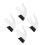 4Sets Roller Skates Brake Stopper White Rubber Stable Performance Pads 4
