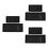 6Pcs Creative Silicone Sink Tray Black Kitchen Vanity Sponge Storage 5