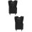 2Pcs Large Capacity Black Foldable Trolley Bags with Smooth Wheels 8