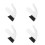 4Sets Roller Skates Brake Stopper White Rubber Stable Performance Pads 5