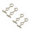 4Pcs Silver Alloy Double Curtain Rod Brackets Adjustable Corner Mounts 5