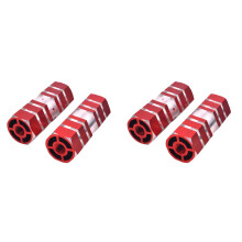 2Pairs Red Alloy Stunt Peg Durable Bike Cylinder Pedal for Repair
