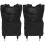 2Pcs Large Capacity Black Foldable Trolley Bags with Smooth Wheels 1