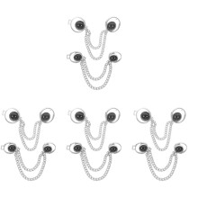 8Pcs Zinc Alloy Pants Tighteners Silver Waist Buckles for Jeans